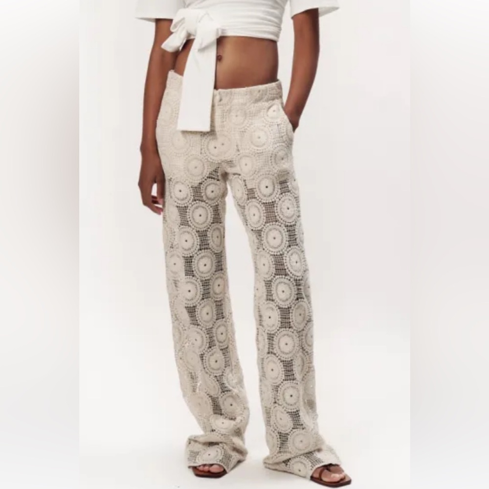 Ronny Kobo X Free People Crochet Pants